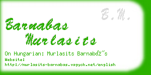 barnabas murlasits business card